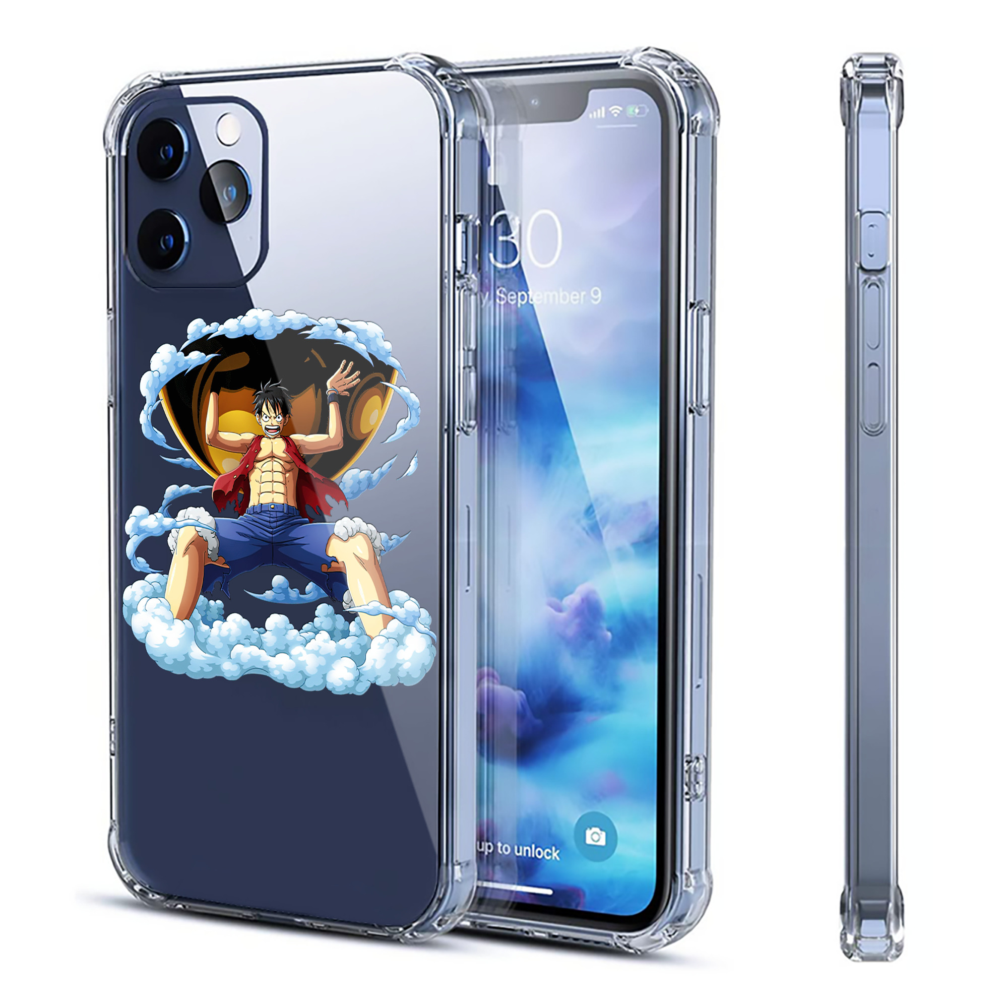 （画像用） ワンピース モンキー・D・ルフィ ONE PIECE Monkey D. Luffy 【iPhone 12シリーズ対応】透明スマホケース（クリアソフトケース）